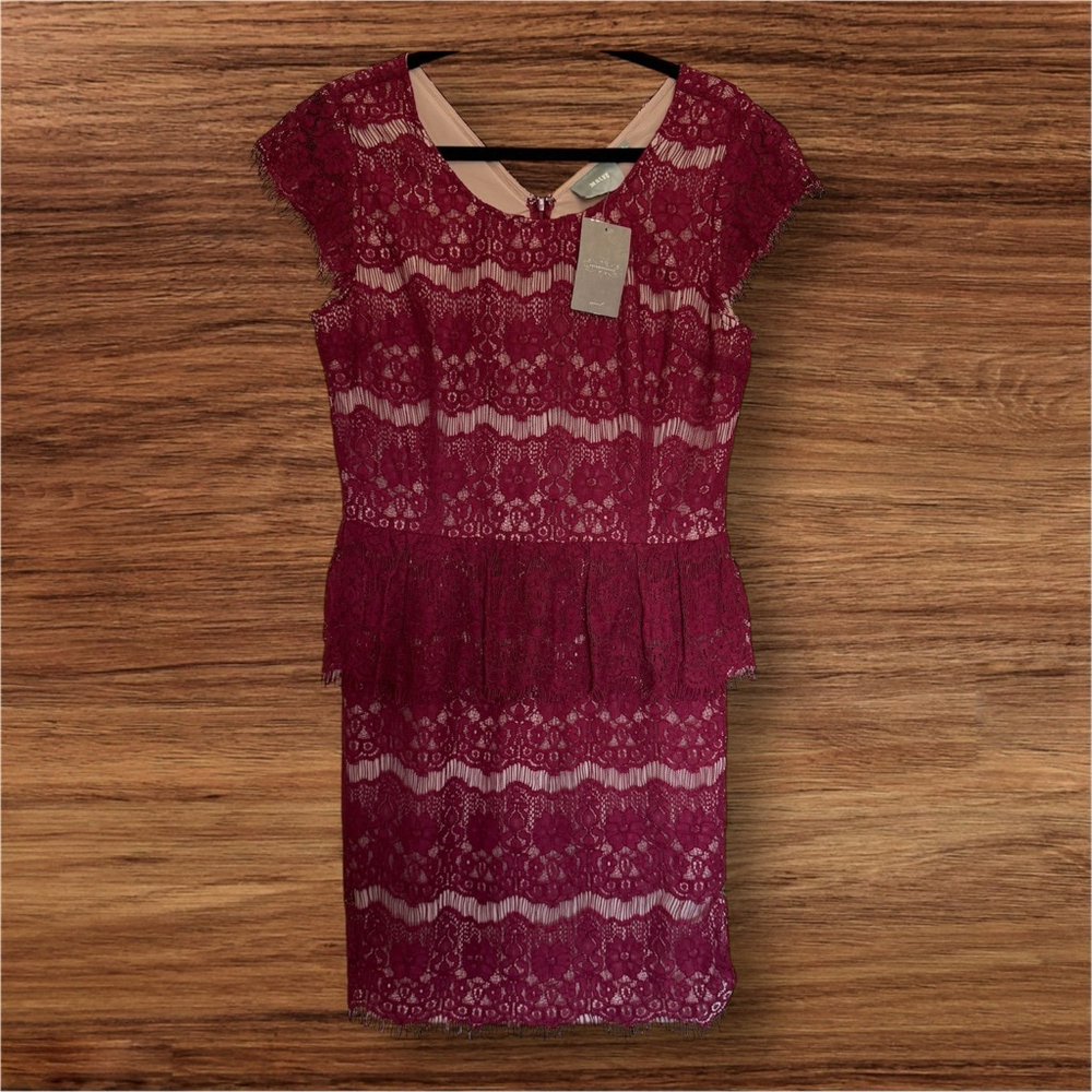 NWT Maeve lace peplum dress Anthropolgie